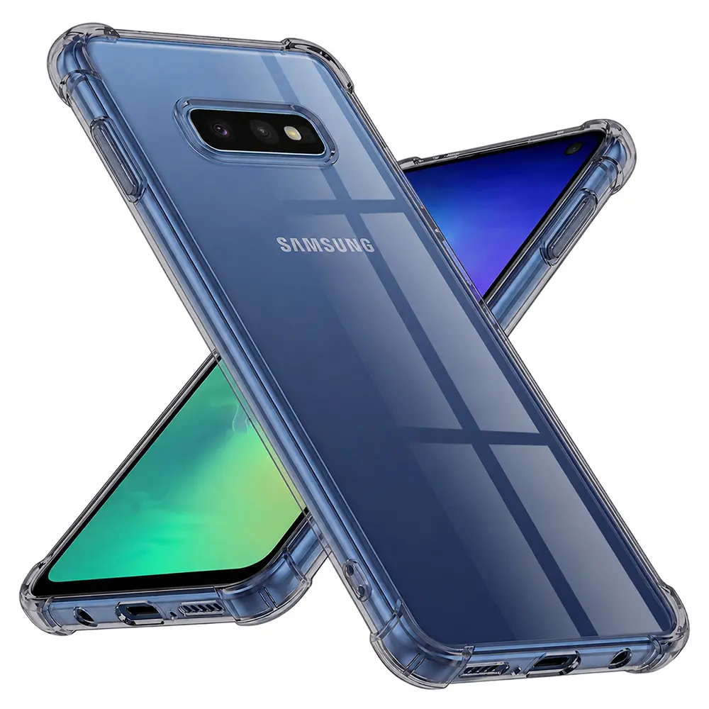 Techsuit Shockproof průhledný silikon Samsung Galaxy S10e kouřově černý