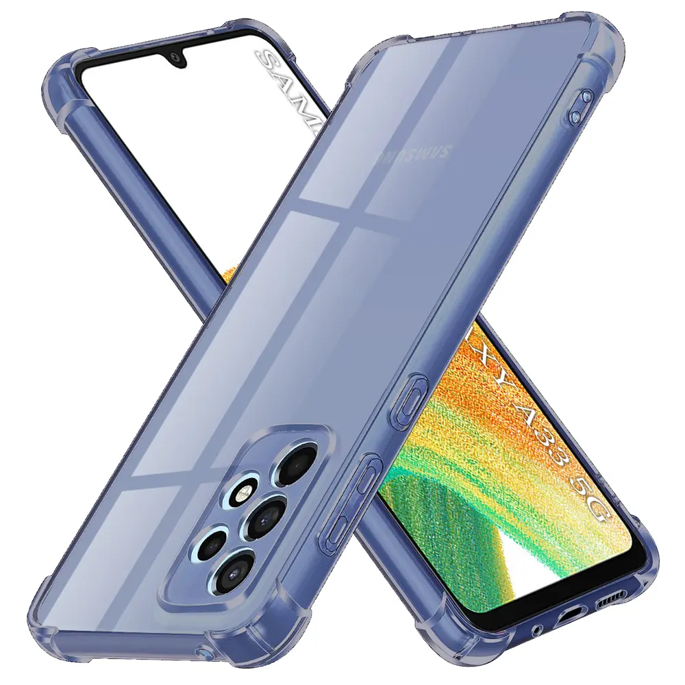 Techsuit nárazuvzdorný průhledný silikon Samsung Galaxy A33 5G kouřově černý