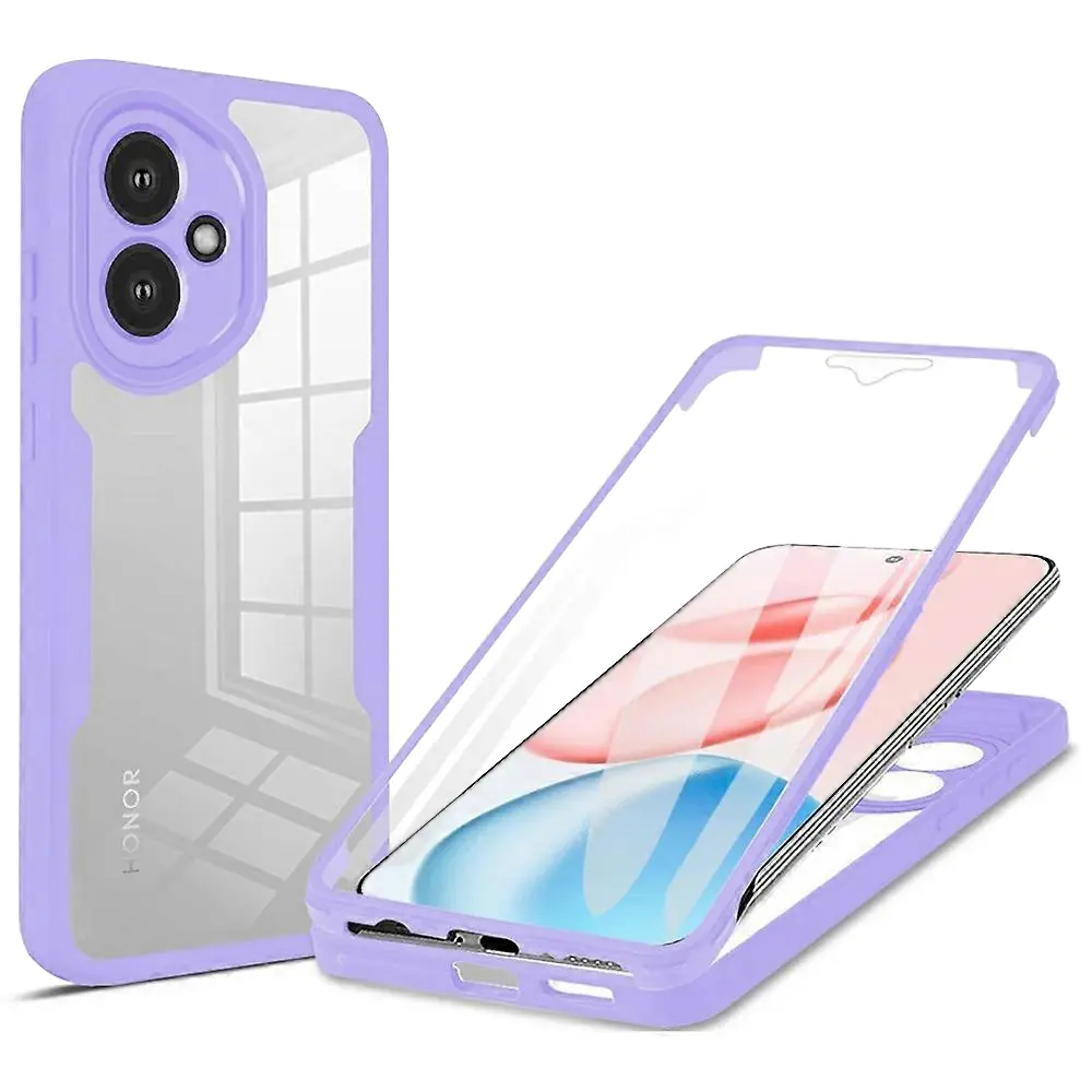 Techsuit ColorVerse 360 Series s ochranou displeje Honor 400 fialová