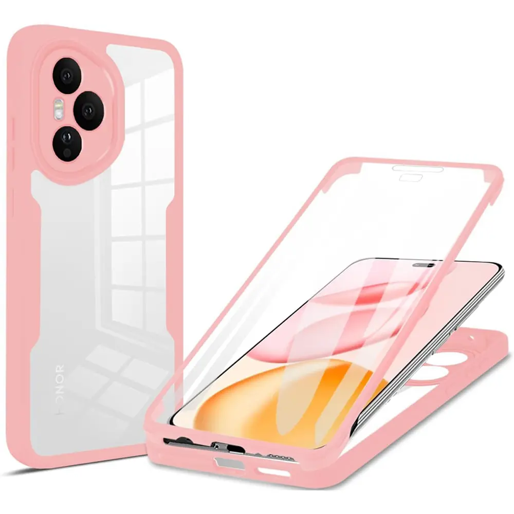 Techsuit ColorVerse 360 Series + Ochranná fólie Honor 400 Pro Růžová
