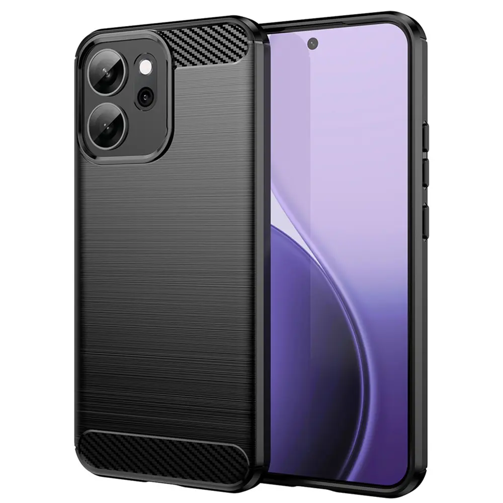 Pouzdro Techsuit Carbon Silicone pro Oppo Reno14 F / Reno14 FS 5G černé