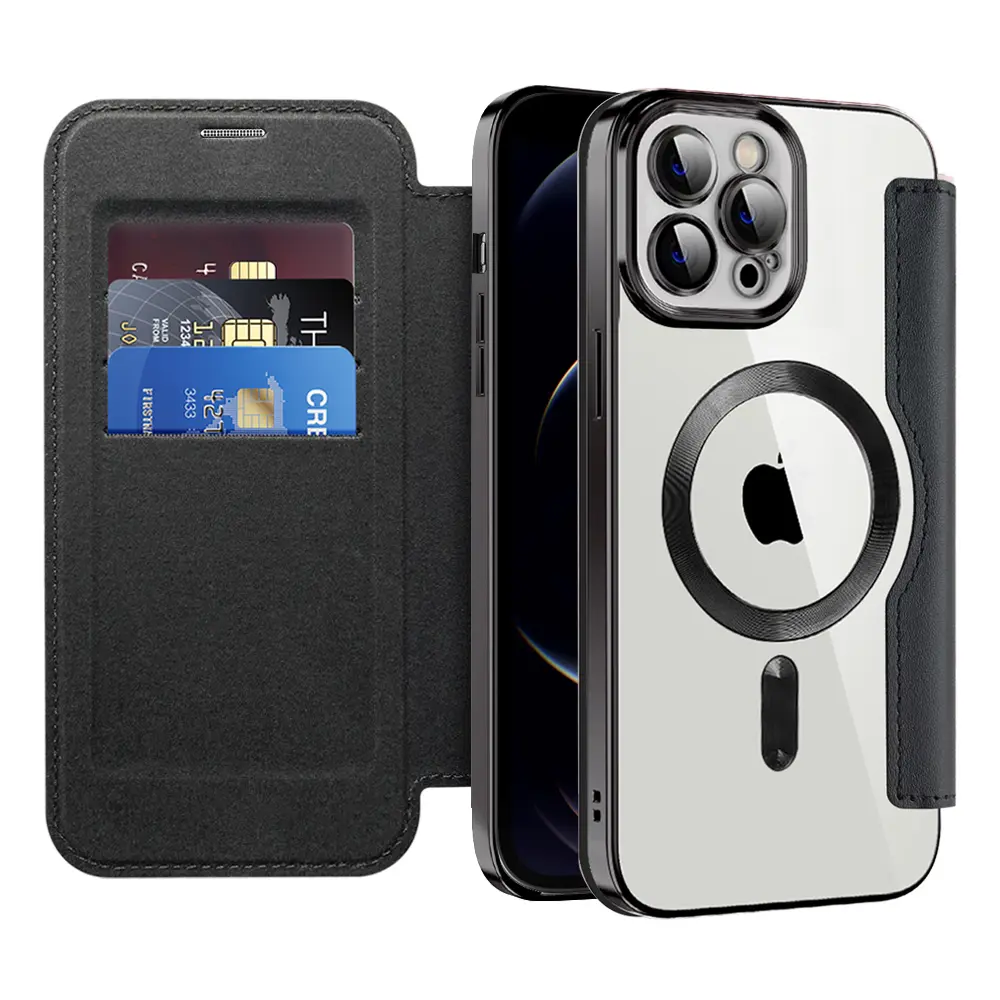 Pouzdro na knihu Techsuit SmartMag iPhone 12 Pro Max černé