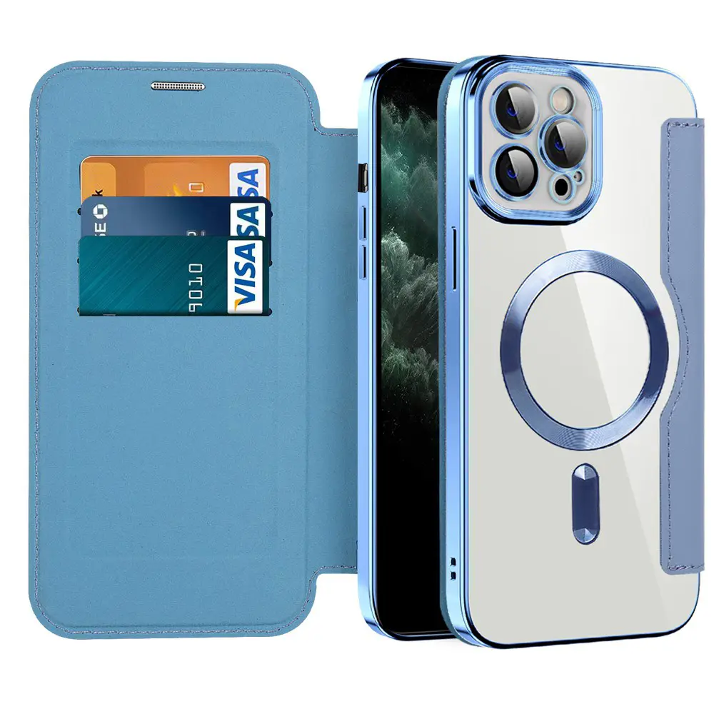 Techsuit SmartMag knížkové pouzdro iPhone 11 Pro Max světle modrá