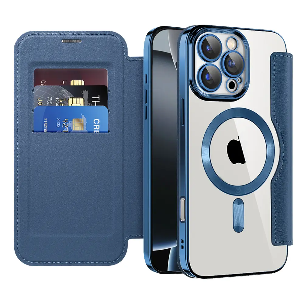 Pouzdro na knihu Techsuit SmartMag pro iPhone 16 Pro modré