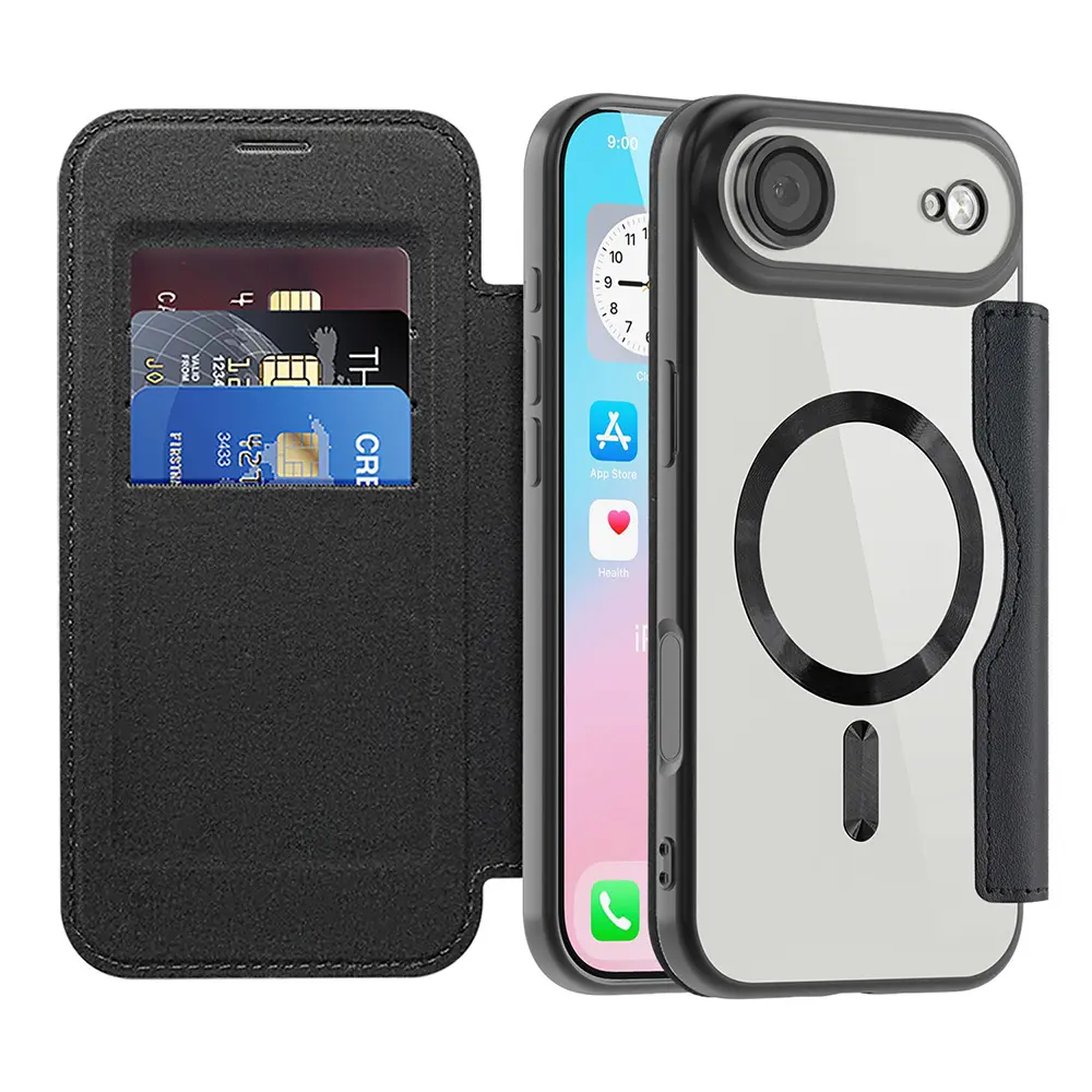 Pouzdro na knihu Techsuit SmartMag iPhone 17 Air černé
