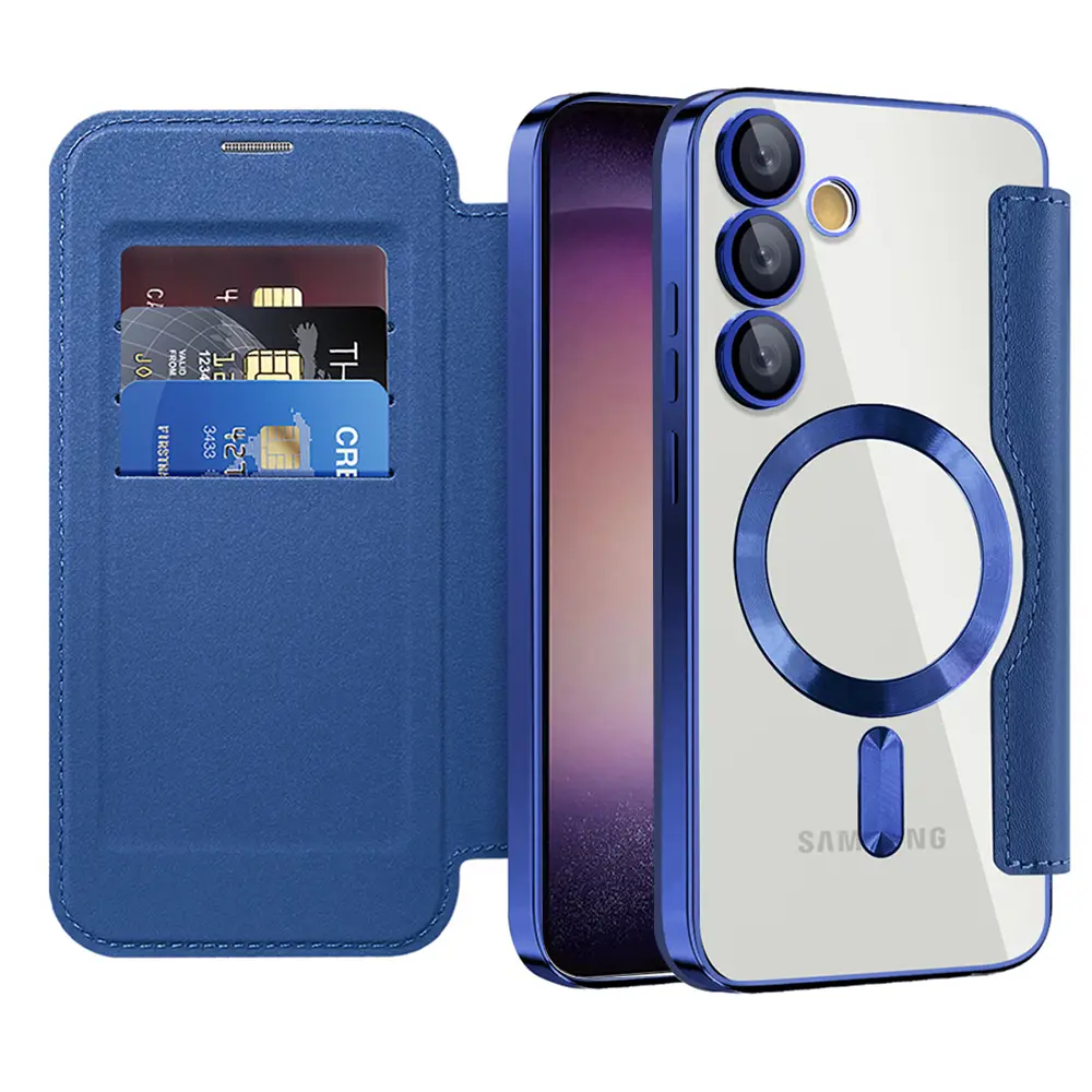 Pouzdro na knihu Techsuit SmartMag pro Samsung Galaxy S23 modré