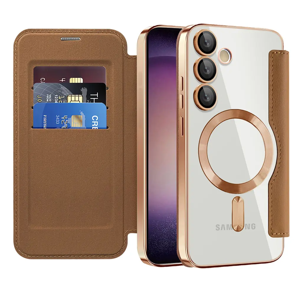 Pouzdro na knihu Techsuit SmartMag pro Samsung Galaxy S23 Plus hnědé