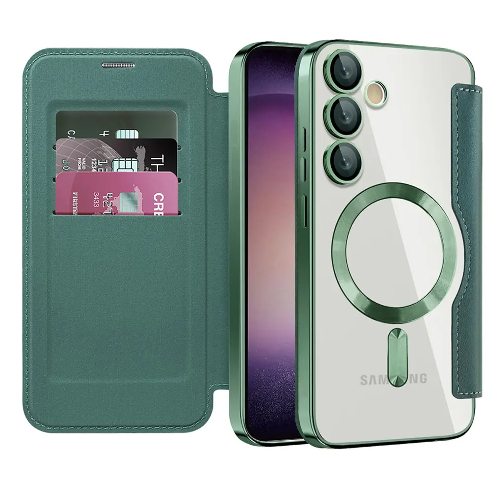 Techsuit SmartMag knížkové pouzdro Samsung Galaxy S23 Plus zelené