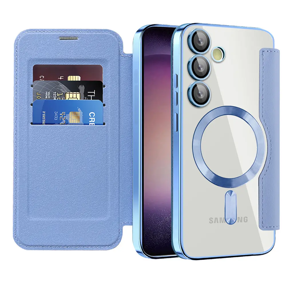 Pouzdro na knihu Techsuit SmartMag pro Samsung Galaxy S23 Plus světle modré