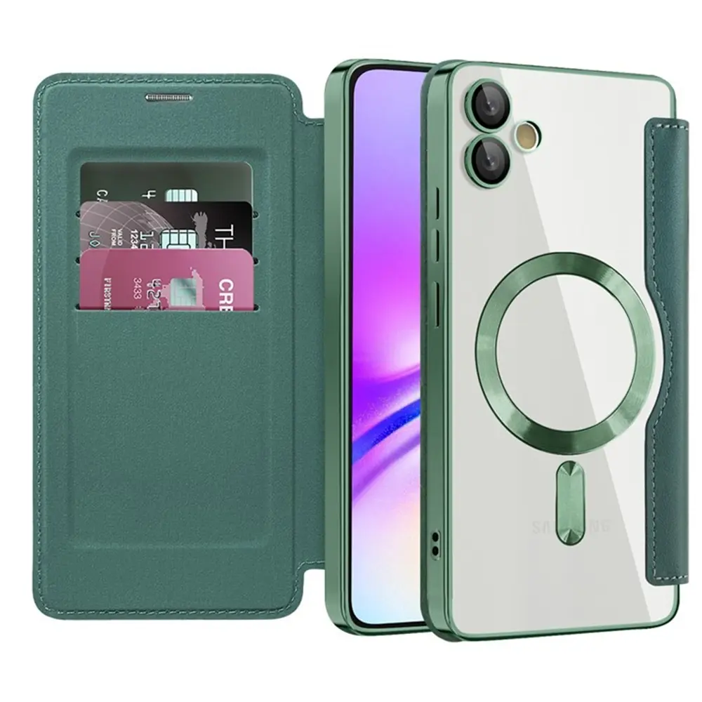 Pouzdro na knihu Techsuit SmartMag pro Samsung Galaxy A05 zelené
