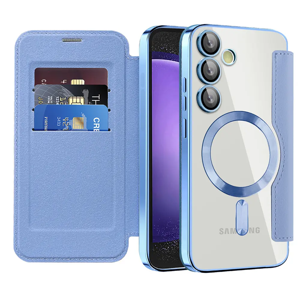 Pouzdro na knihu Techsuit SmartMag pro Samsung Galaxy S23 FE světle modré