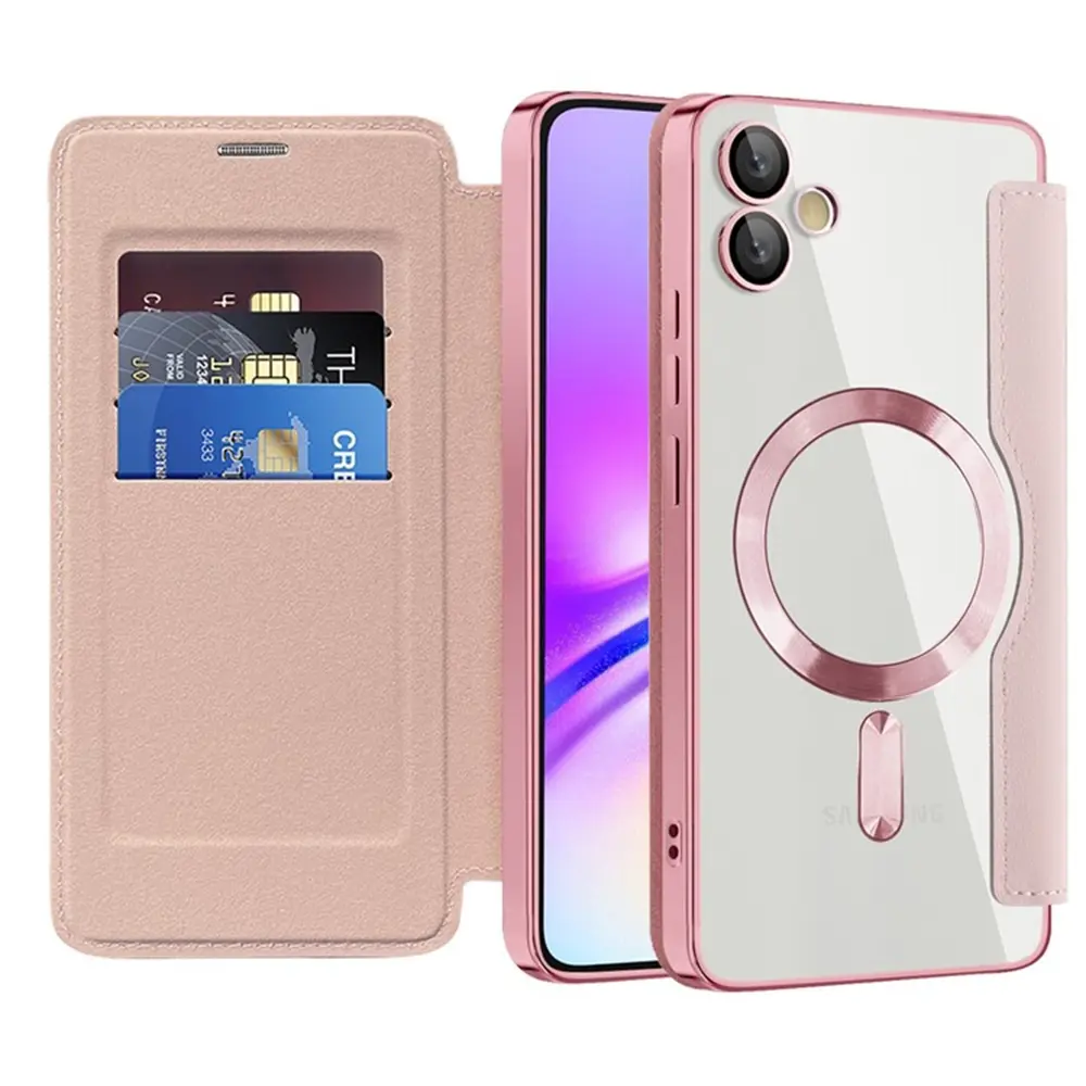 Pouzdro na knihu Techsuit SmartMag pro Samsung Galaxy A05 růžové
