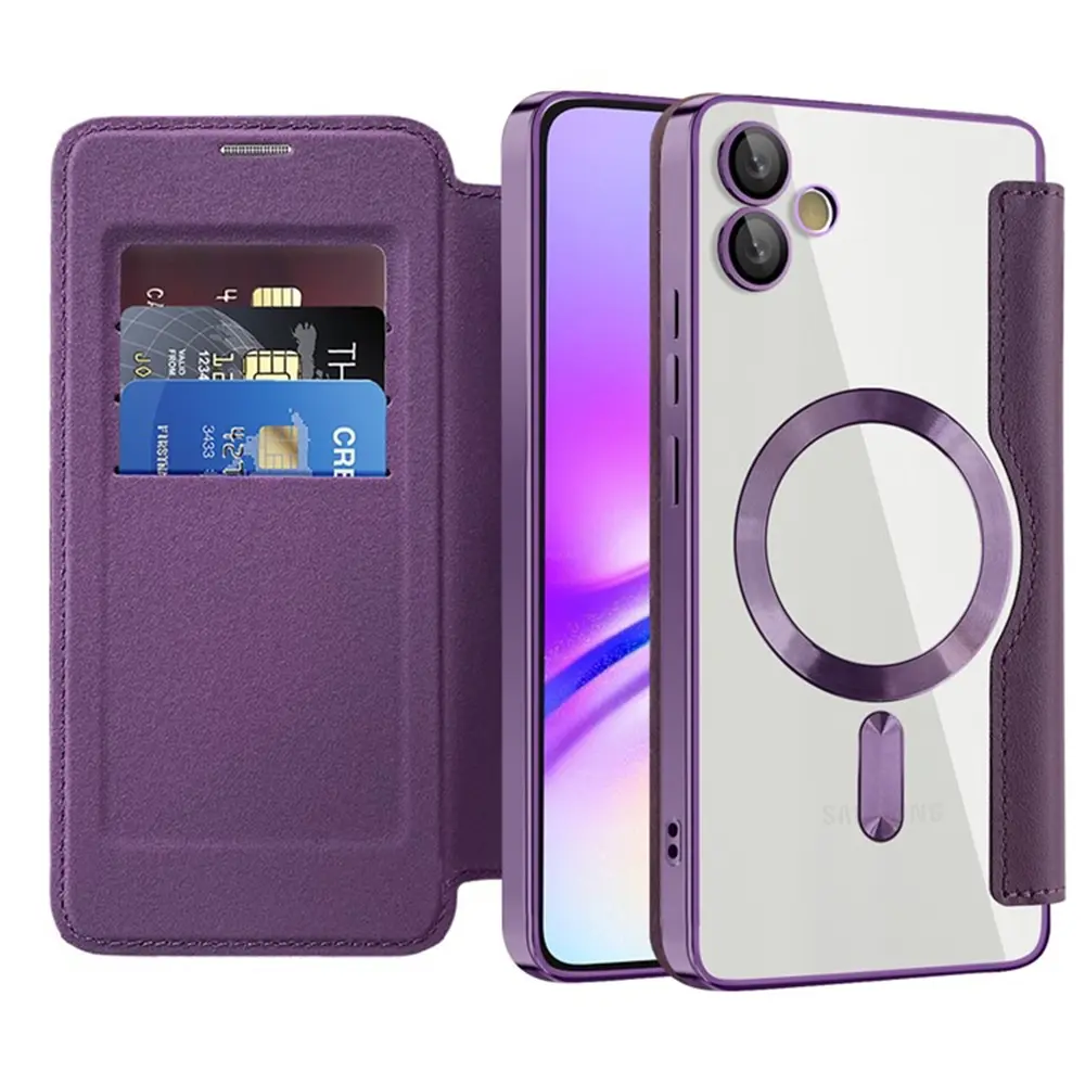 Pouzdro na knihu SmartMag pro Samsung Galaxy A05 fialové