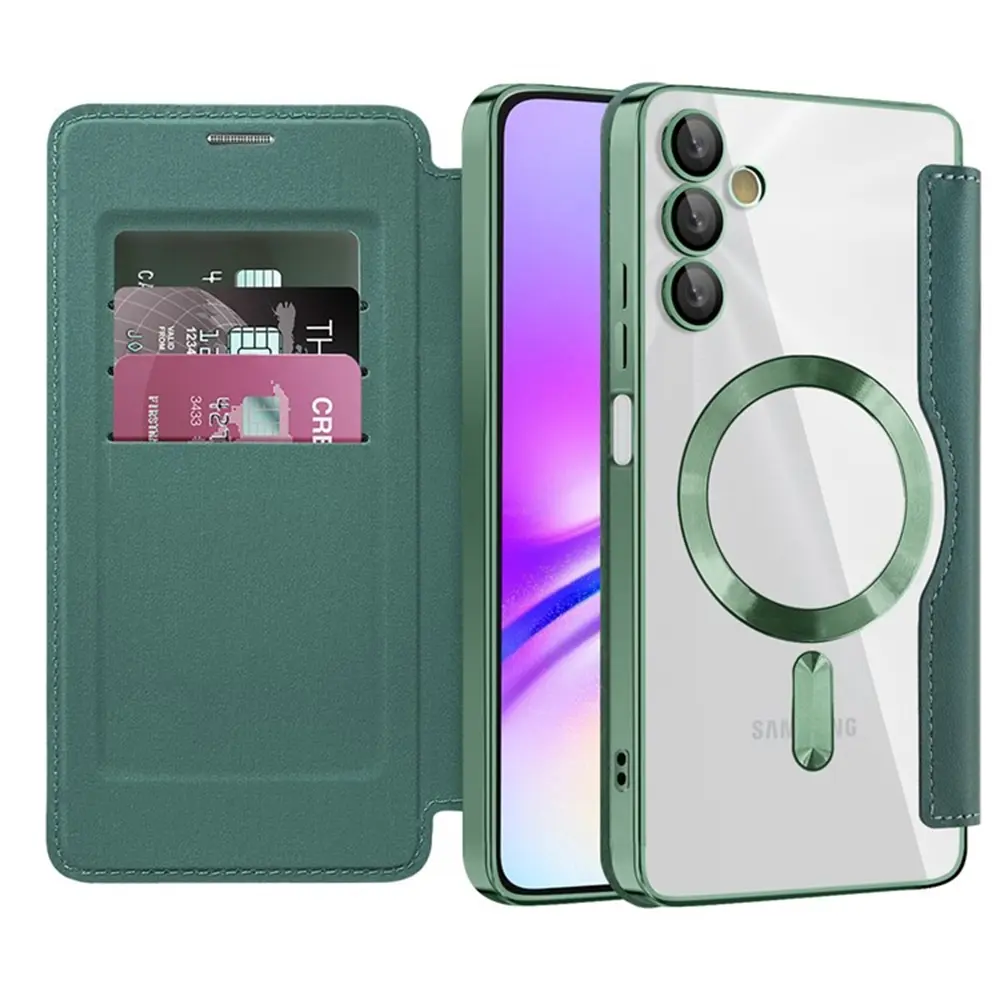 Pouzdro na knihu Techsuit SmartMag pro Samsung Galaxy A05s zelené