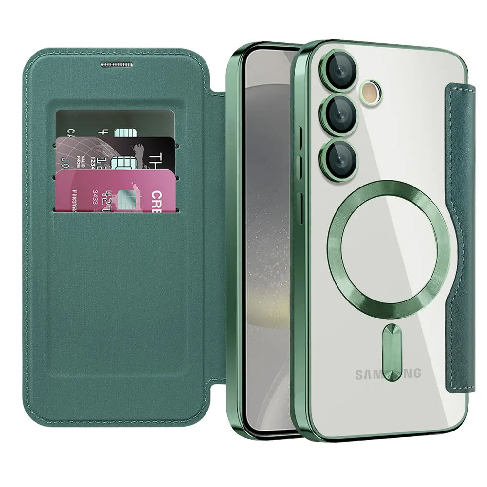 Pouzdro na knihu Techsuit SmartMag pro Samsung Galaxy S24 Plus zelené