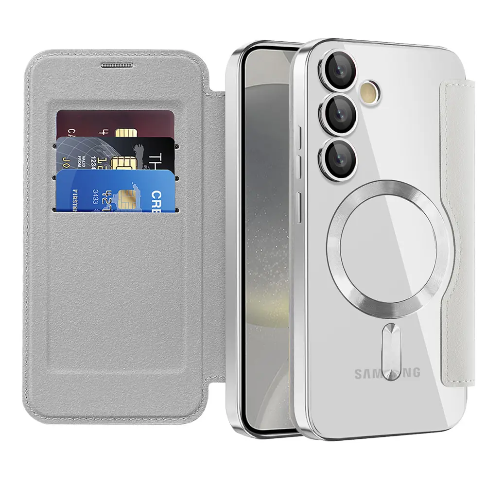 Pouzdro na knihu Techsuit SmartMag pro Samsung Galaxy S24 Plus šedé