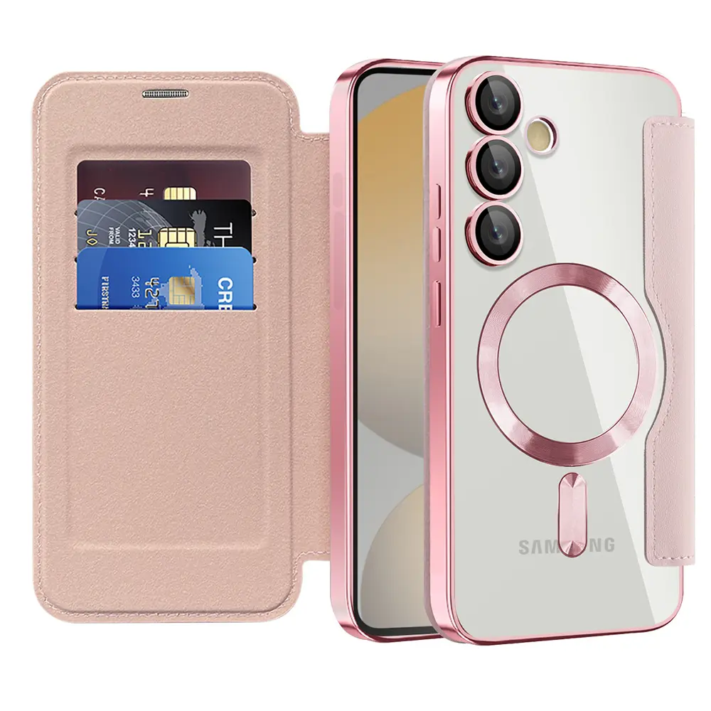 Pouzdro na knihu Techsuit SmartMag Samsung Galaxy S24 FE růžové