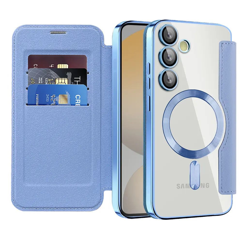 Pouzdro na knihu Techsuit SmartMag pro Samsung Galaxy S24 FE světle modré