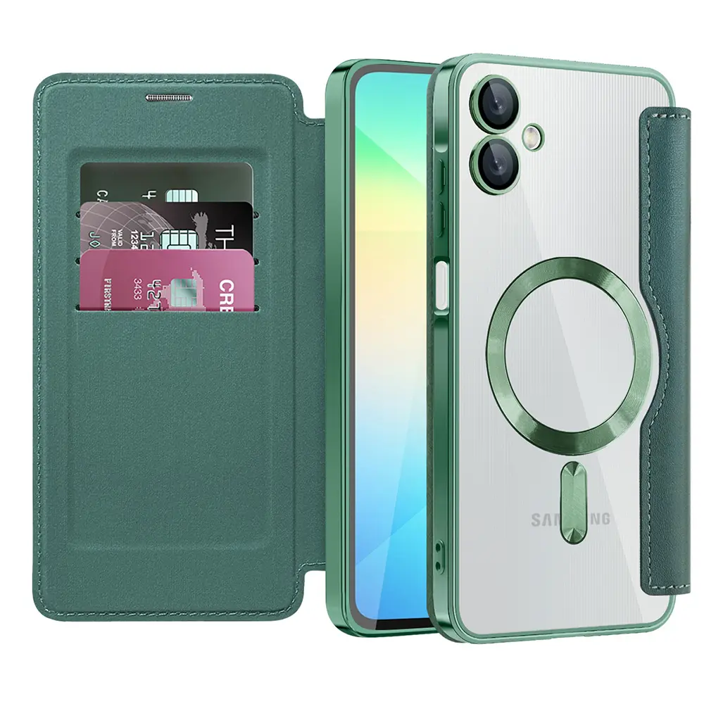 Pouzdro na knihu Techsuit SmartMag pro Samsung Galaxy A06 zelené