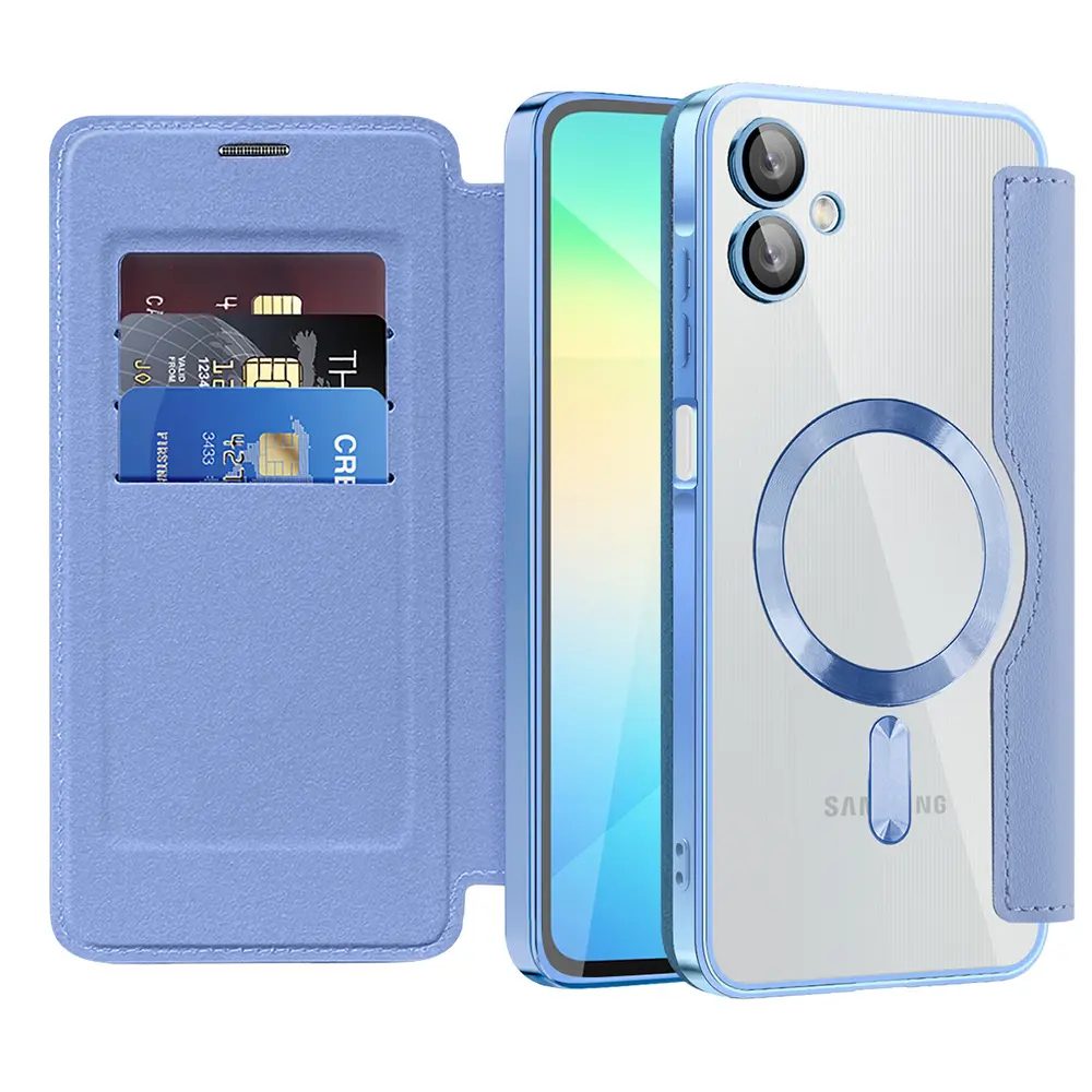 Pouzdro na knihu Techsuit SmartMag pro Samsung Galaxy A06 světle modré