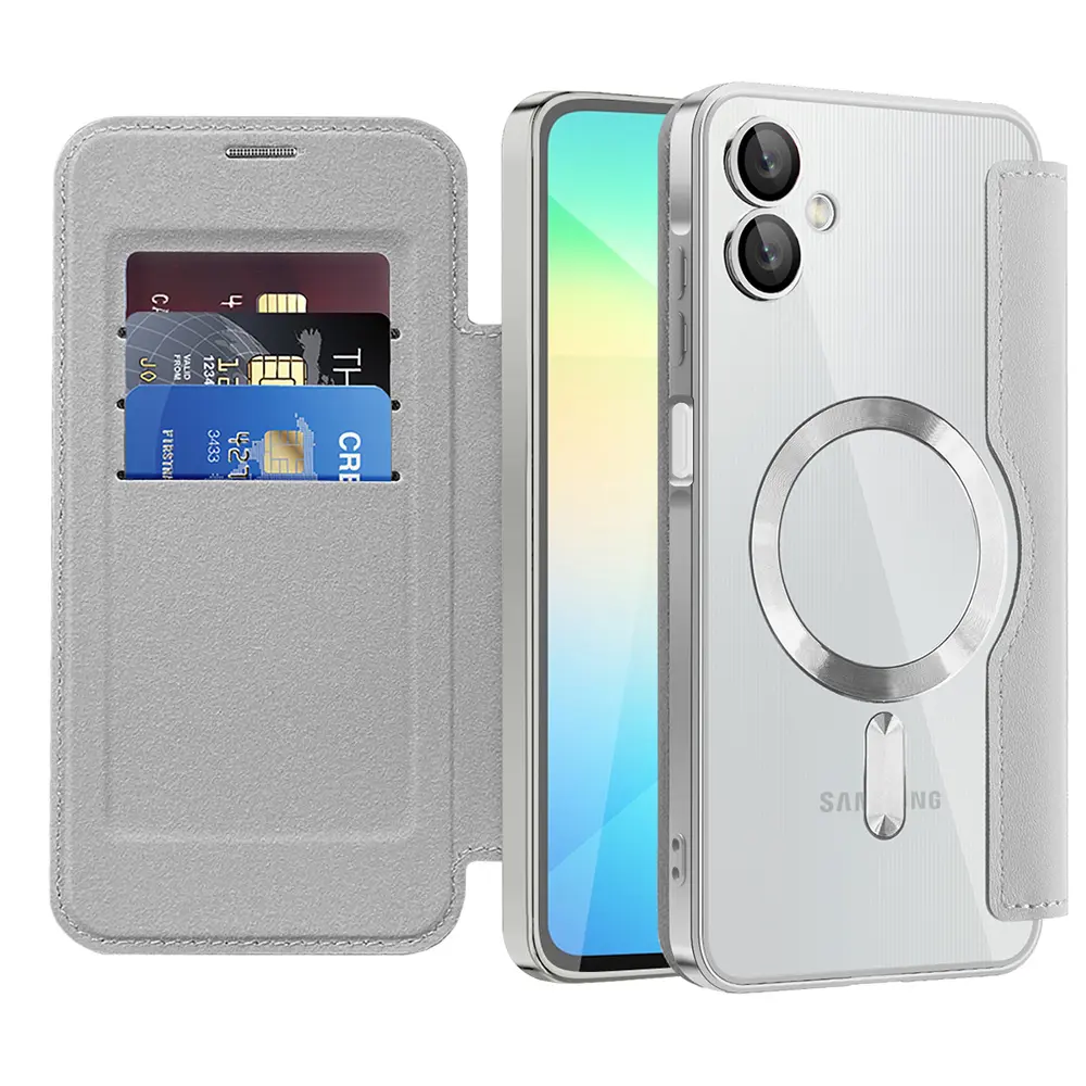 Pouzdro na knihu Techsuit SmartMag pro Samsung Galaxy A06 šedé