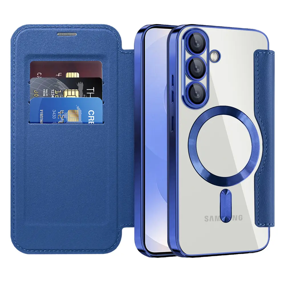Pouzdro na knihu Techsuit SmartMag Samsung Galaxy S25 Plus modré
