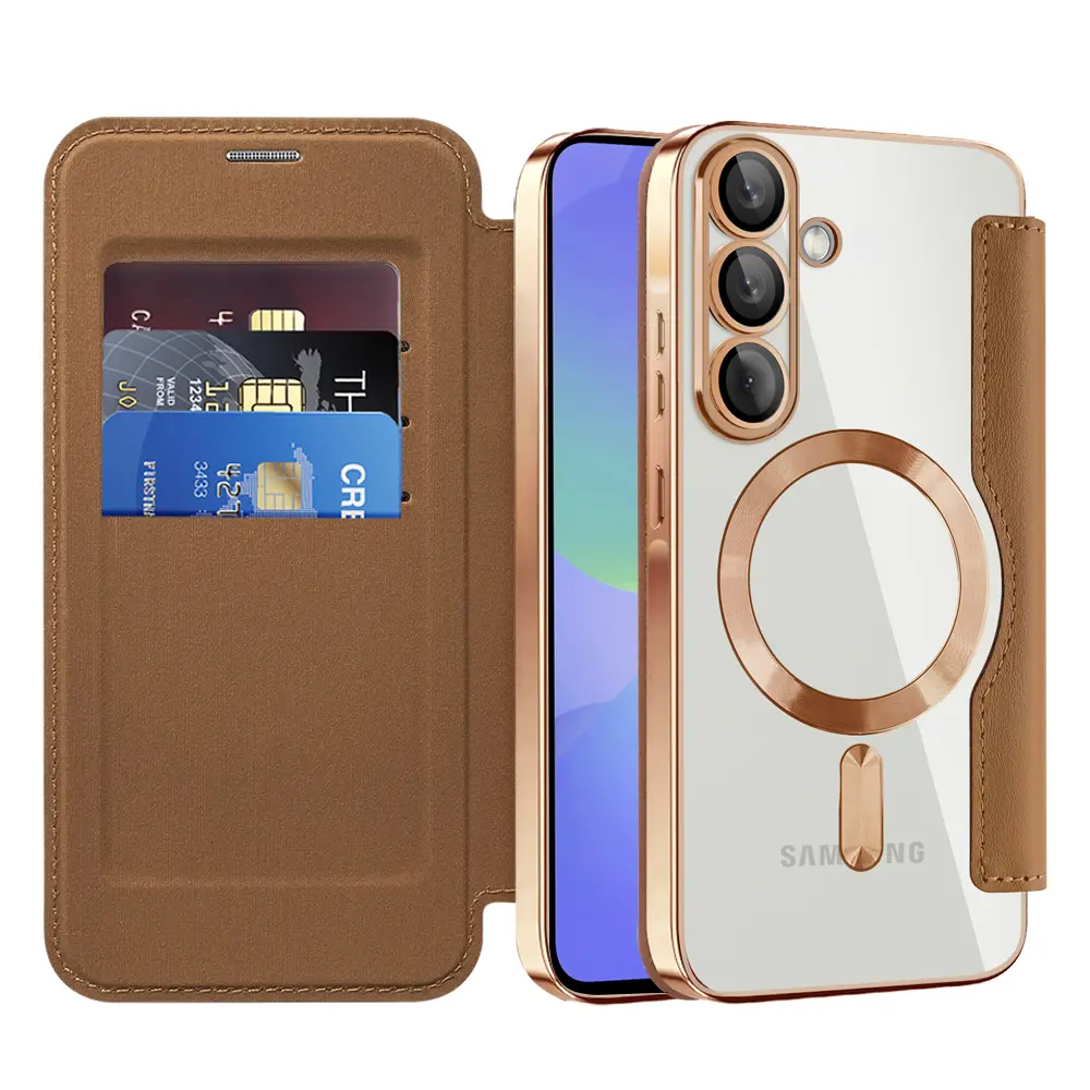 Pouzdro na knihu Techsuit SmartMag pro Samsung Galaxy A36 5G hnědé