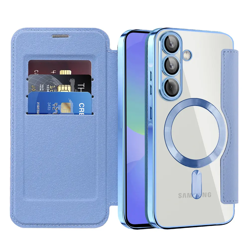 Pouzdro na knihu Techsuit SmartMag pro Samsung Galaxy A36 5G světle modré