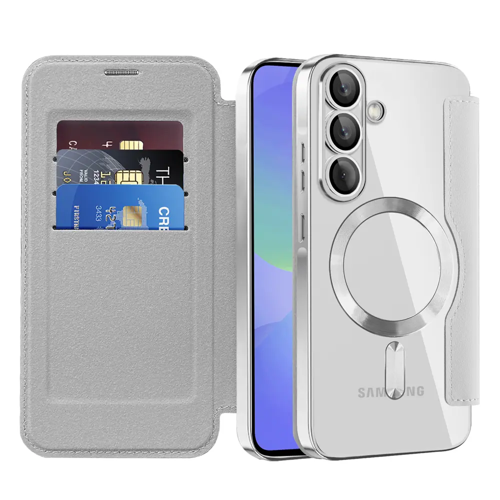 Pouzdro na knihu Techsuit SmartMag pro Samsung Galaxy A36 5G šedé