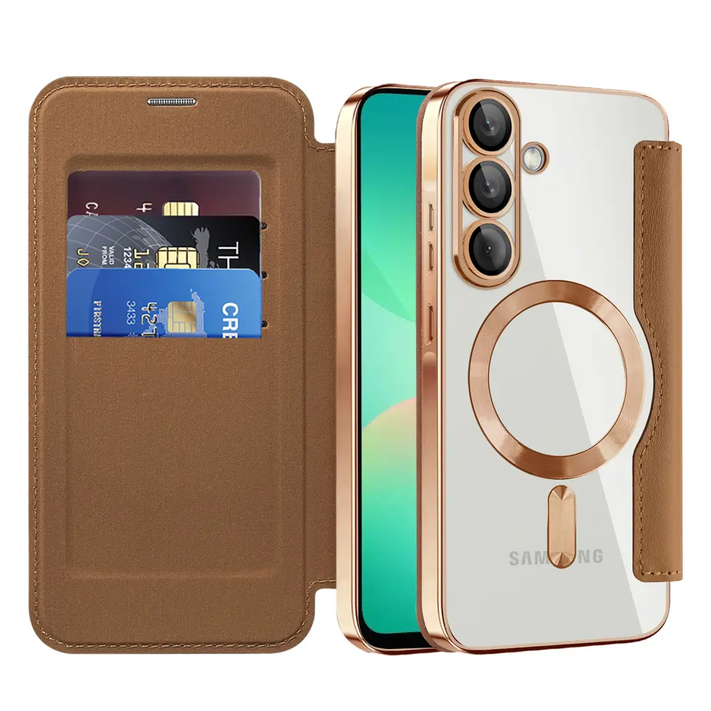 Pouzdro na knihu Techsuit SmartMag pro Samsung Galaxy A26 5G hnědé