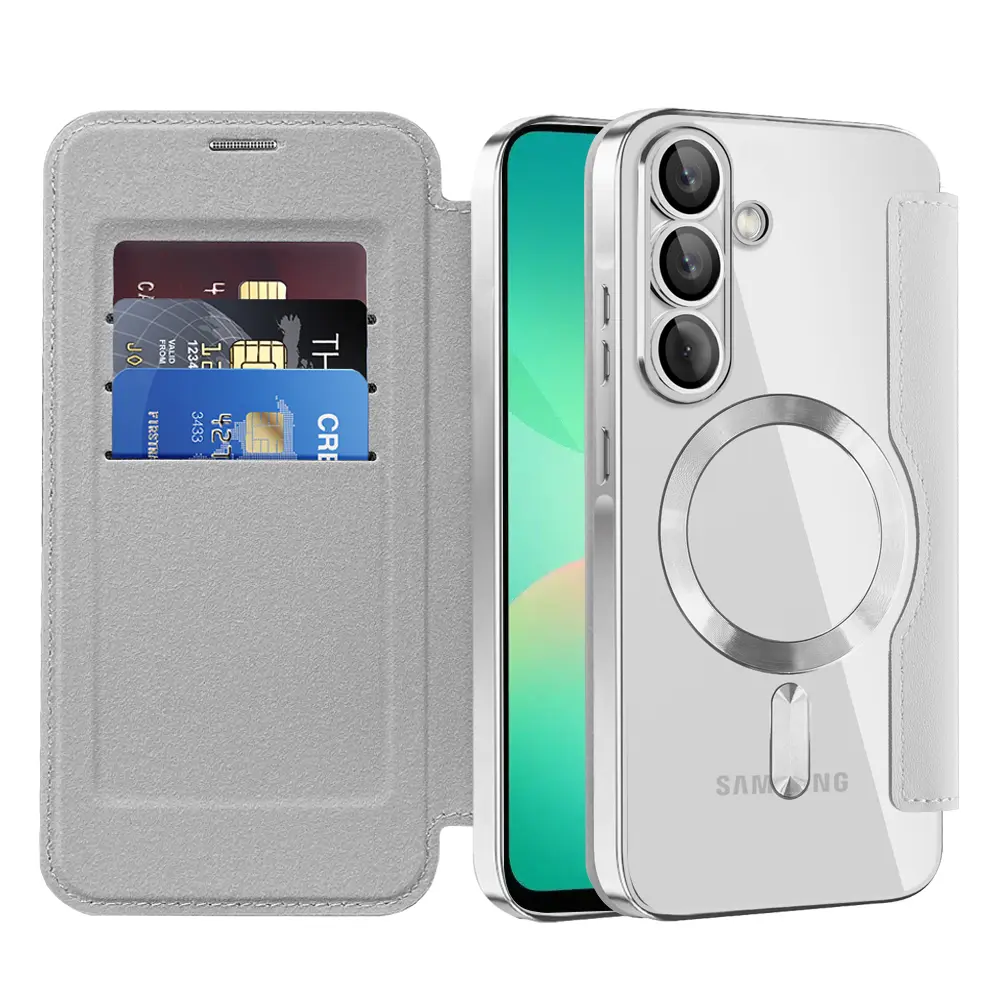 Pouzdro na knihu Techsuit SmartMag pro Samsung Galaxy A26 5G šedé
