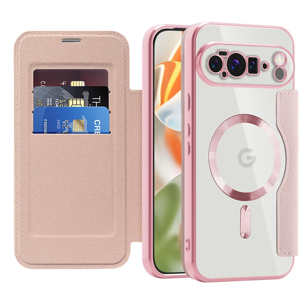 Pouzdro na knihu Techsuit SmartMag Google Pixel 10 Pro XL růžové