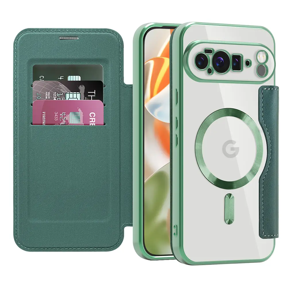 Pouzdro na knihu Techsuit SmartMag pro Google Pixel 10 Pro XL zelené