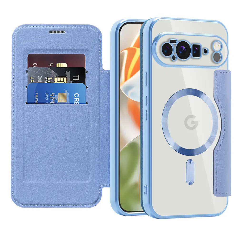 Pouzdro na knihu Techsuit SmartMag Google Pixel 10 Pro XL světle modrá