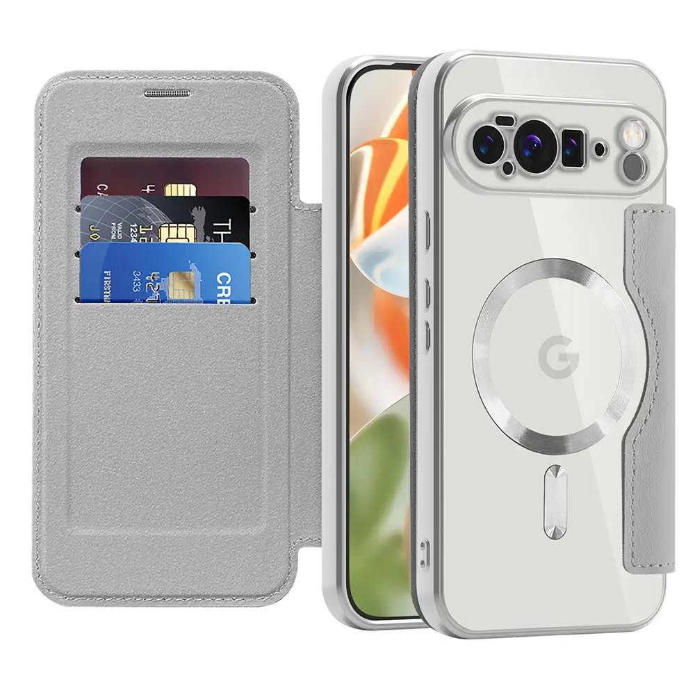 Pouzdro na knihu Techsuit SmartMag pro Google Pixel 10 Pro XL šedé