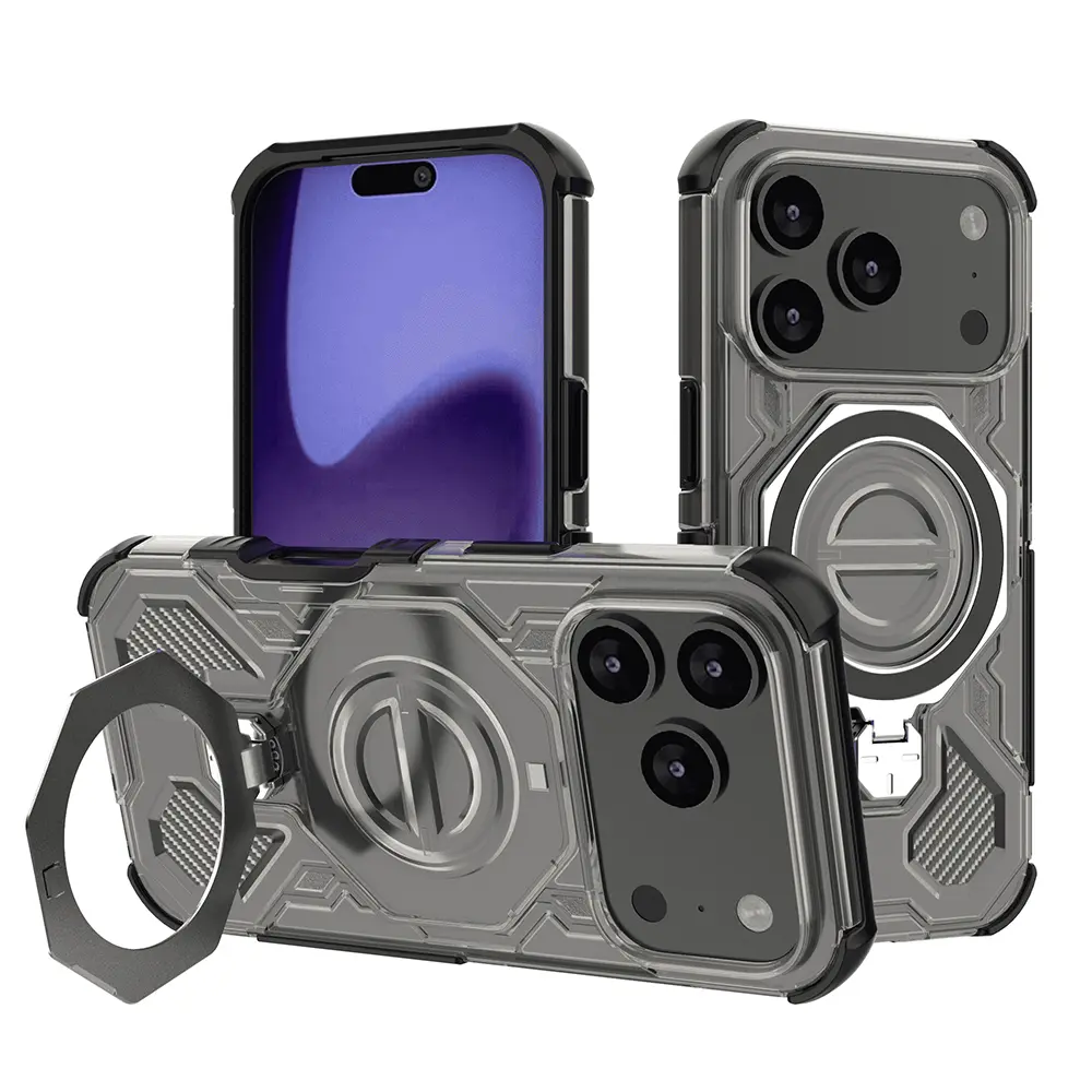 Ochranný kryt Techsuit Carbon Shield PRO pro iPhone 17 Pro kouřově černý