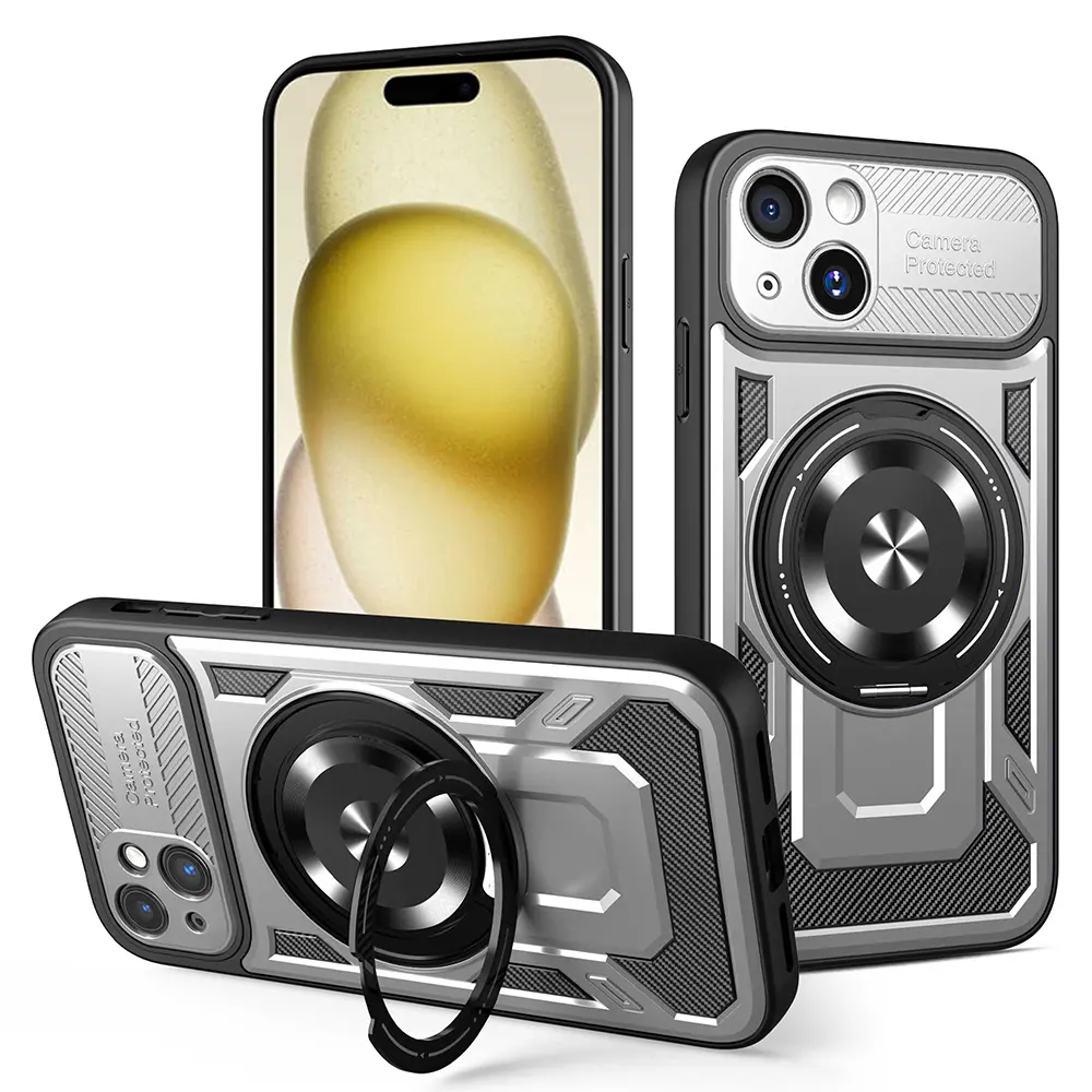 Techsuit RuggedCam pro iPhone 15 Plus šedý
