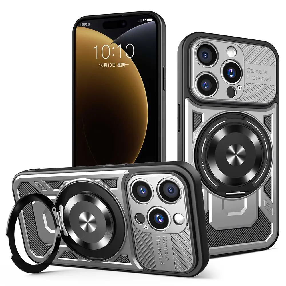 Techsuit RuggedCam pro iPhone 15 Pro šedý