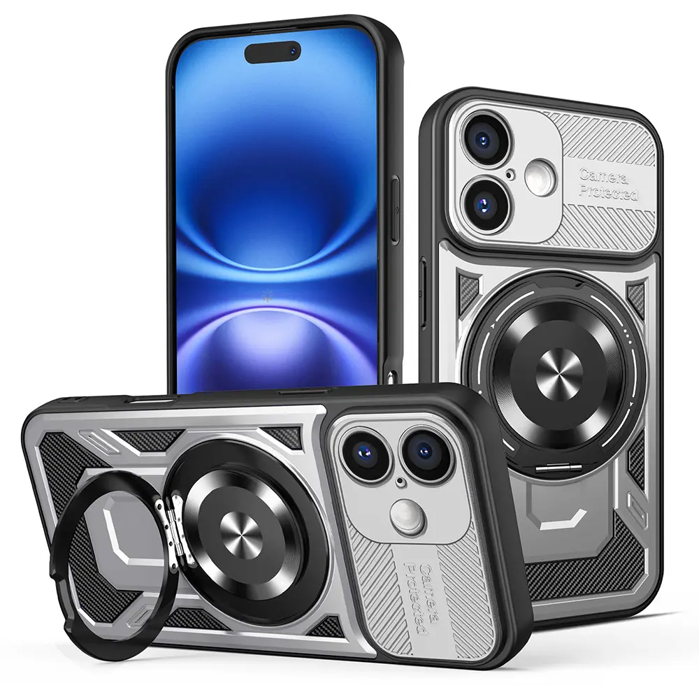 Techsuit RuggedCam pro iPhone 16 šedý
