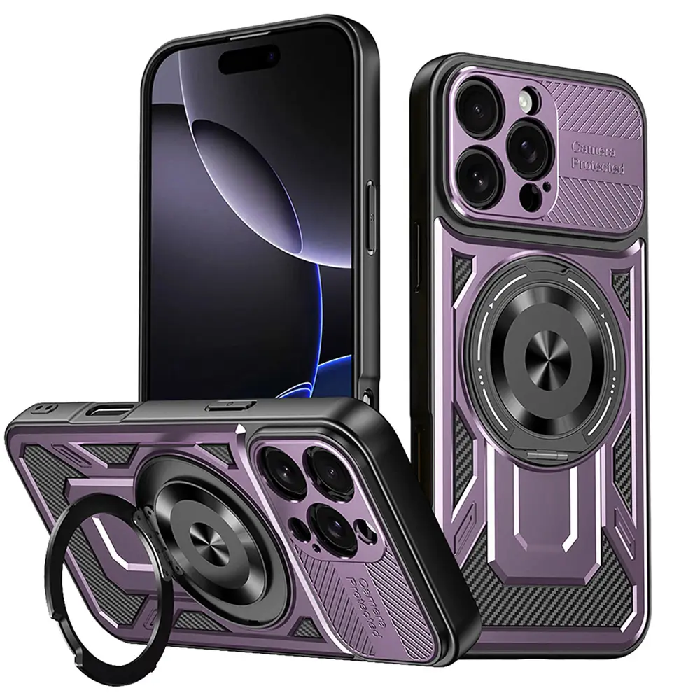 Techsuit RuggedCam pro iPhone 16 Pro fialová