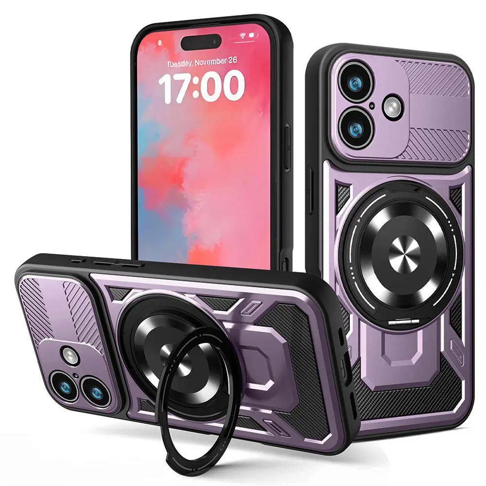 Techsuit RuggedCam pro iPhone 17 fialová