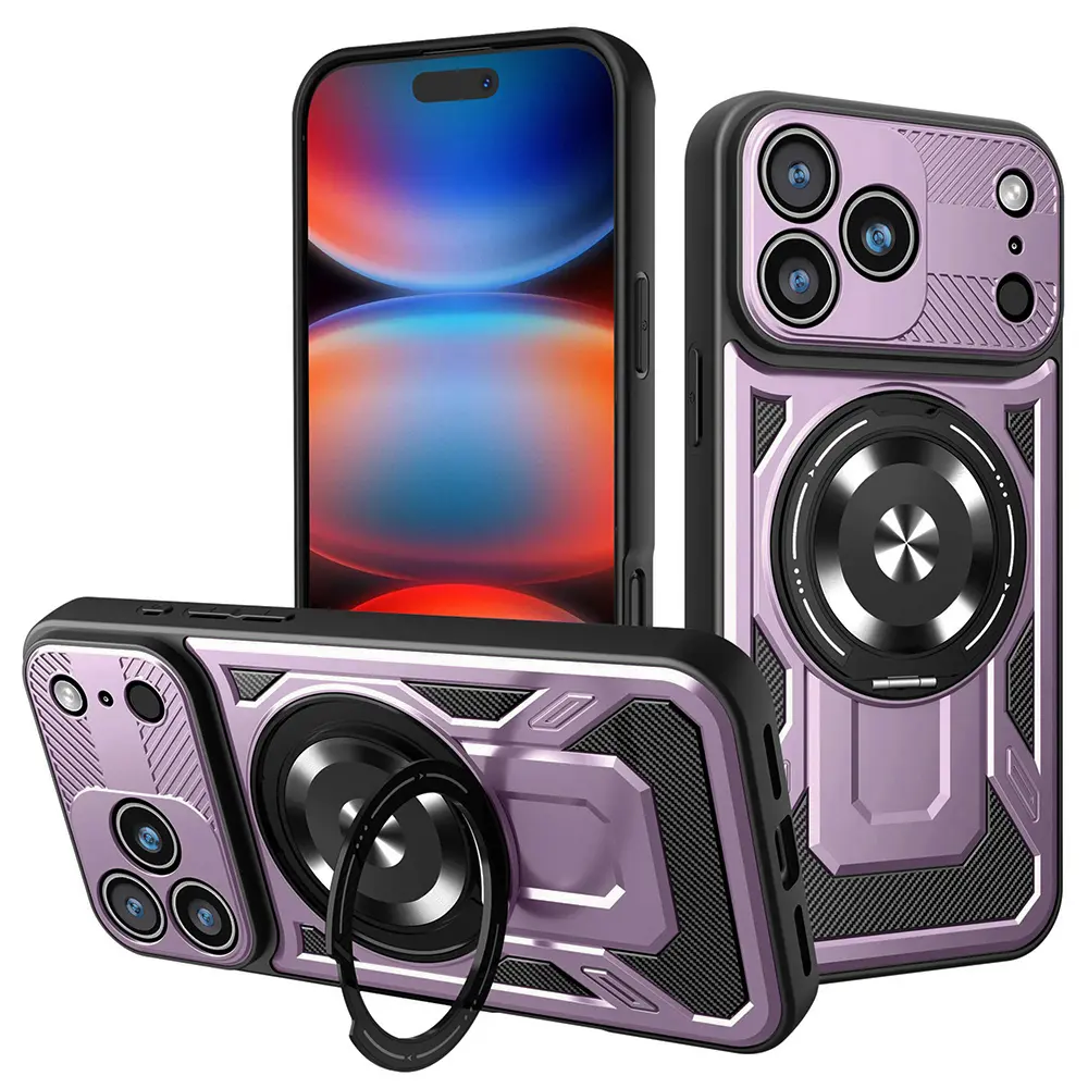 Techsuit RuggedCam pro iPhone 17 Pro Max fialová