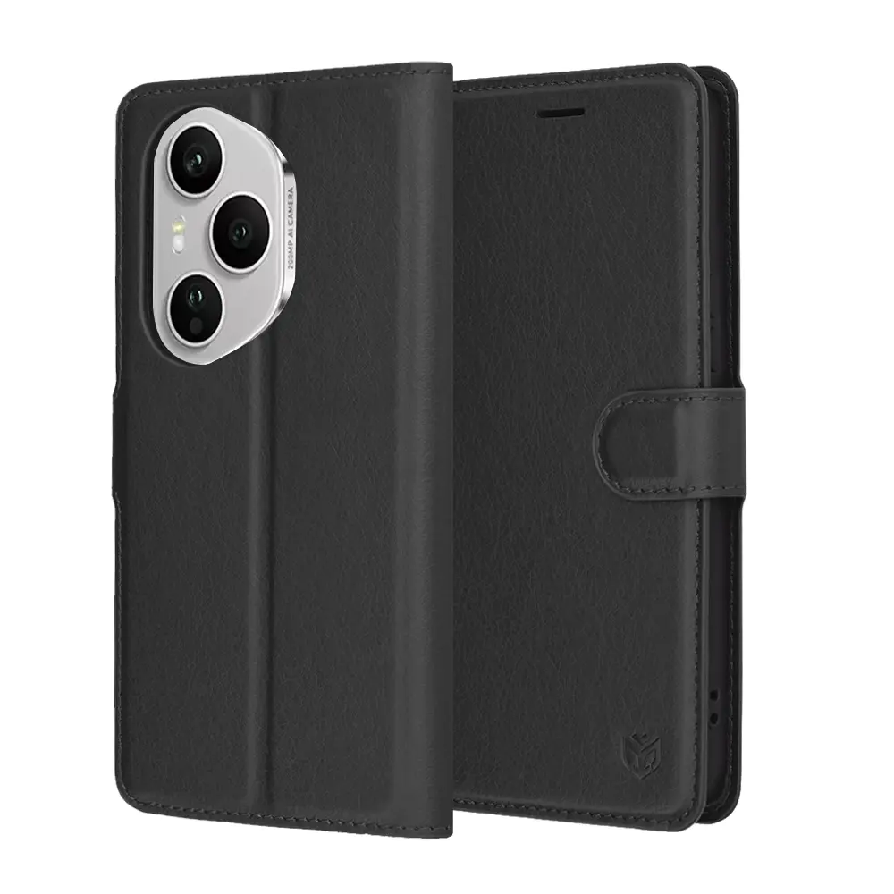 Pouzdro Techsuit Leather Folio pro Honor 400 Pro černé