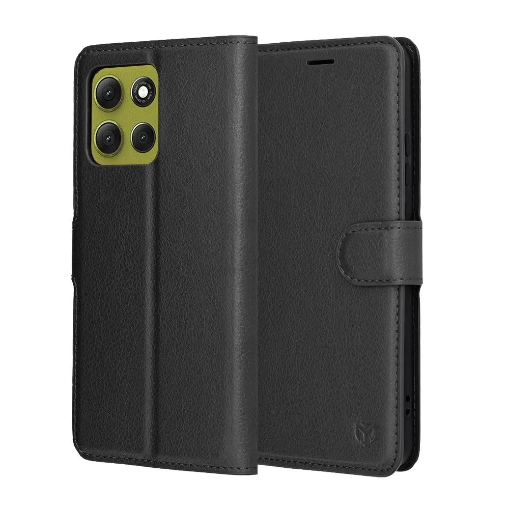 Pouzdro Techsuit Leather Folio pro Motorola Moto G86 černé