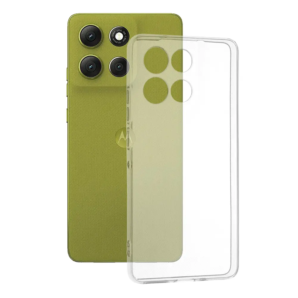 Techsuit – Clear Silicone obal na Motorola Moto G86 – průhledný