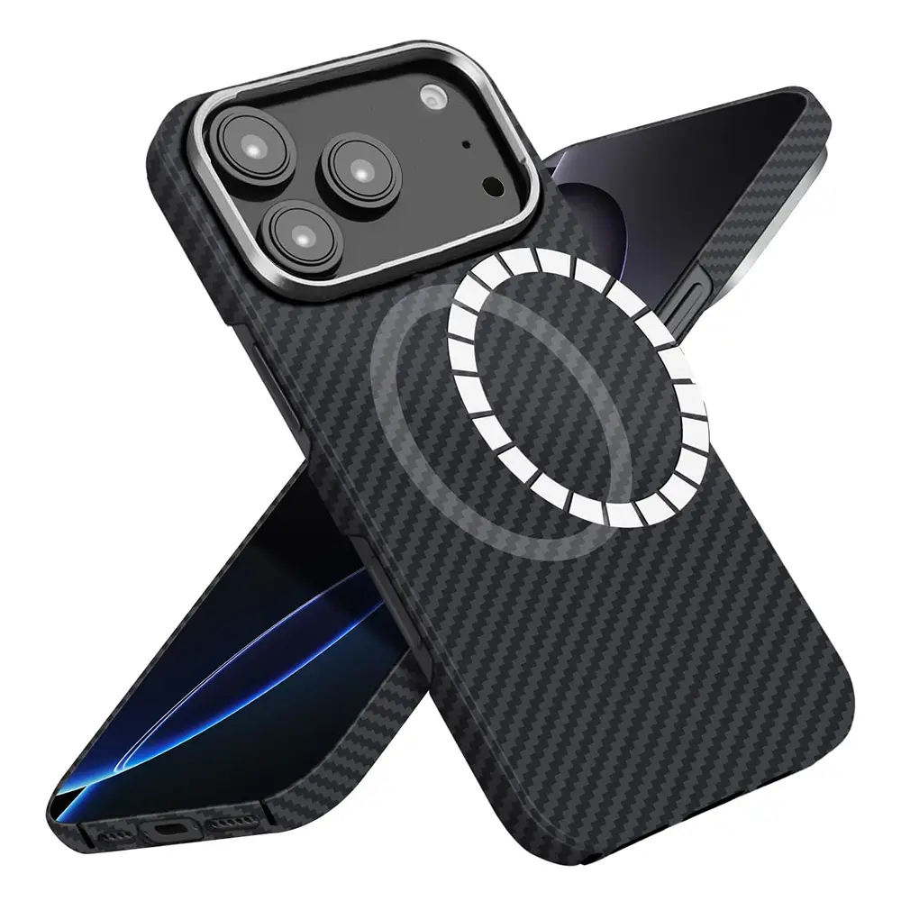 Techsuit Aramid Fiber MagSafe obal, iPhone 17 Pro Max, černý