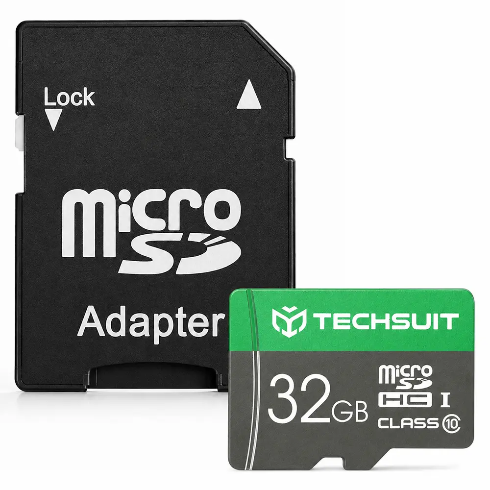 Techsuit Memory Card THCM11 s adaptérem MicroSDHC Class 10 32GB zelená