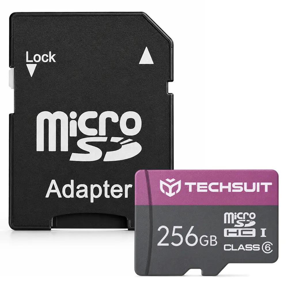 Paměťová karta Techsuit Memory Card THCM27 256GB s adaptérem fialová