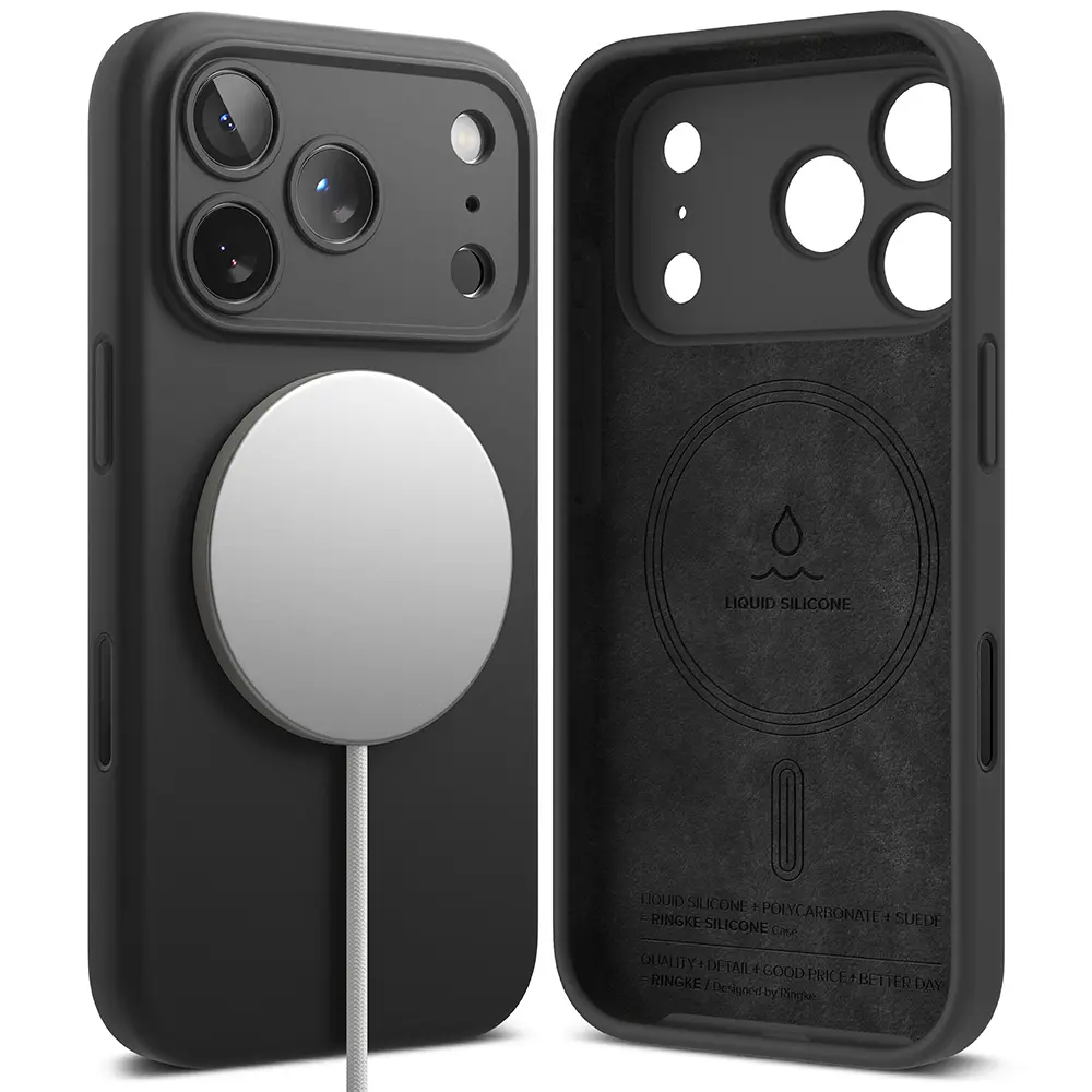 Ringke Silicone Magnetic MagSafe pro iPhone 17 Pro Max černý