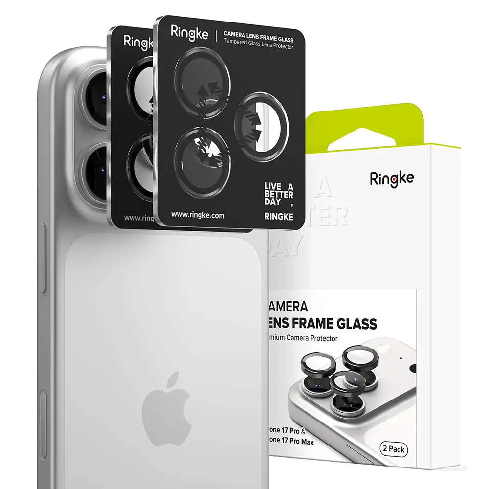 Ringke Camera Lens Frame Glass iPhone 17 Pro iPhone 17 Pro Max černá